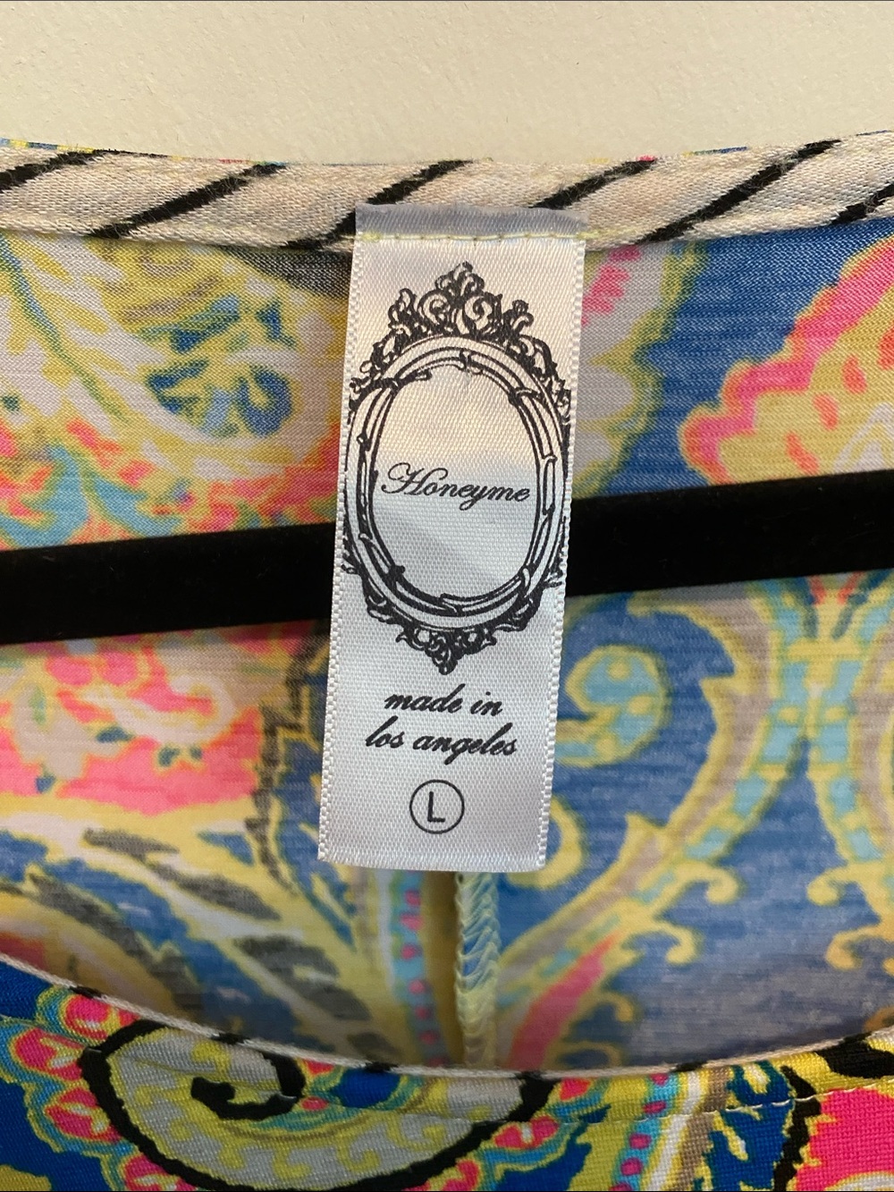 Honeyme Vibrant Paisley Swing Dress in Multi-Color Size Large - Picture 2 of 4